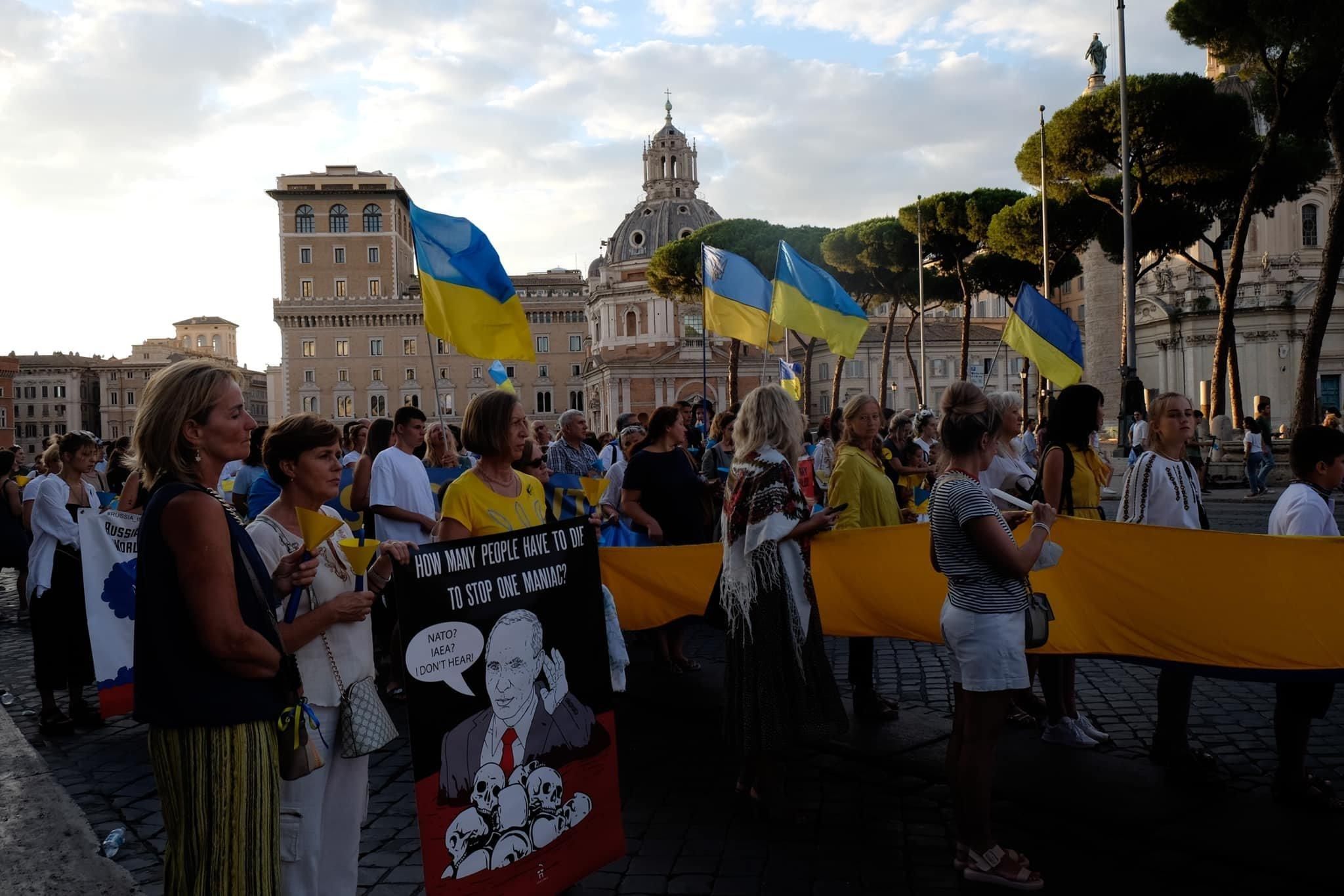 Акції на підтримку України – в Італії мітингують щотижня з 24 лютого