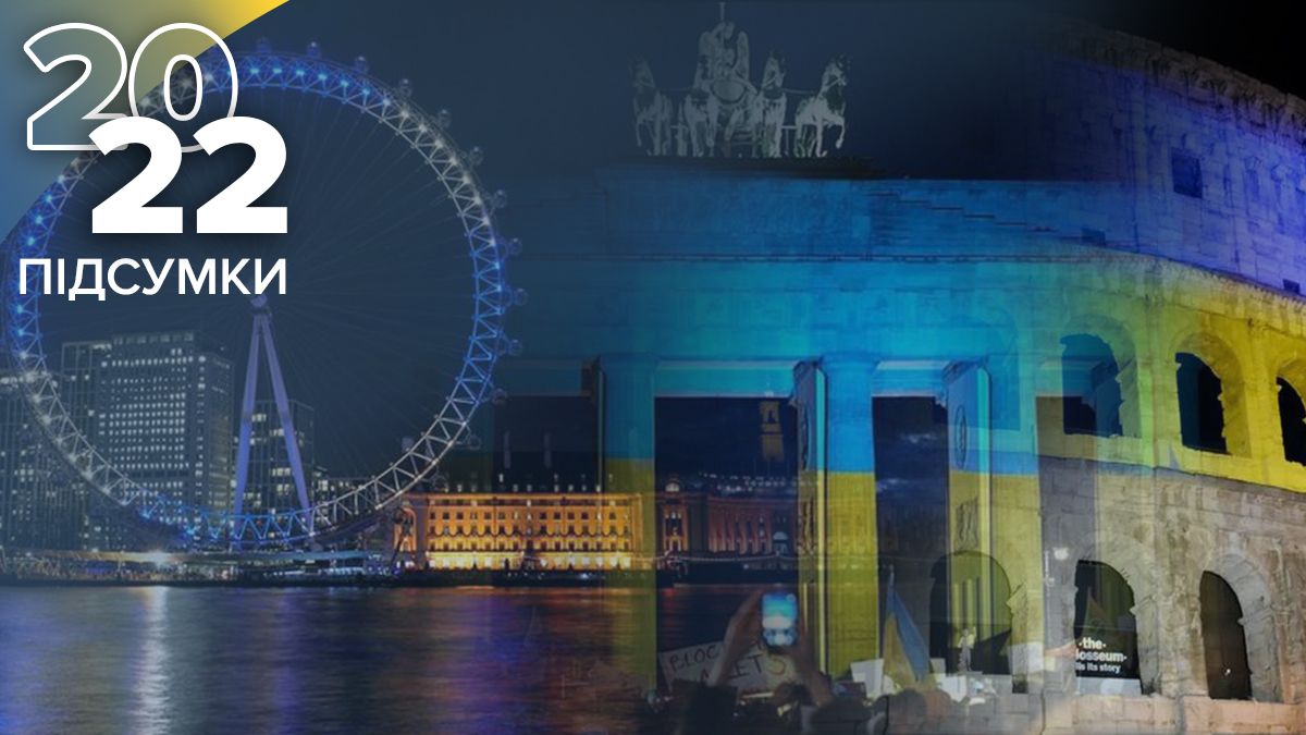 Світові пам'ятки архітектури у синьо-жовтих кольорах Світові пам'ятки архітектури у синьо-жовтих кольорах