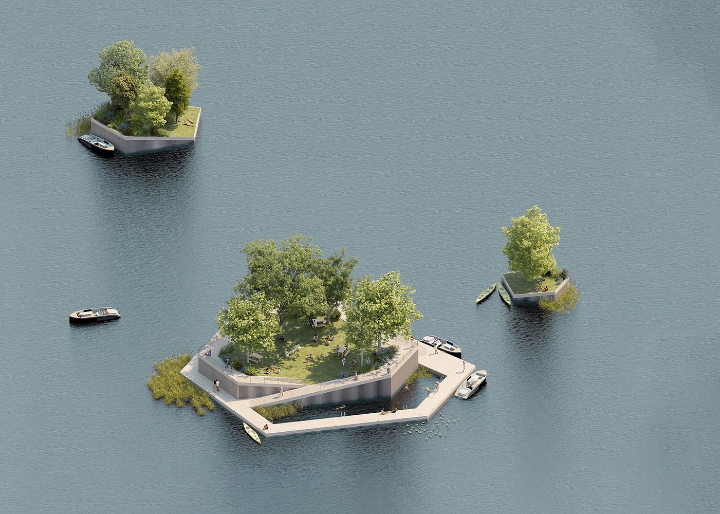 В Милане заброшенный карьер превратят в парк с плавающим лесом