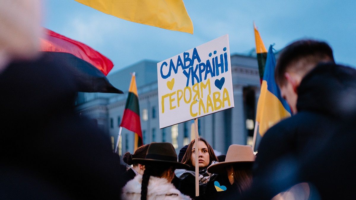 Украинская акция в Вильнюсе