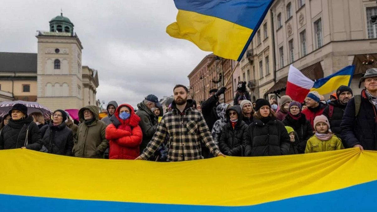 Украинская акция в Варшаве Украинская акция в Варшаве