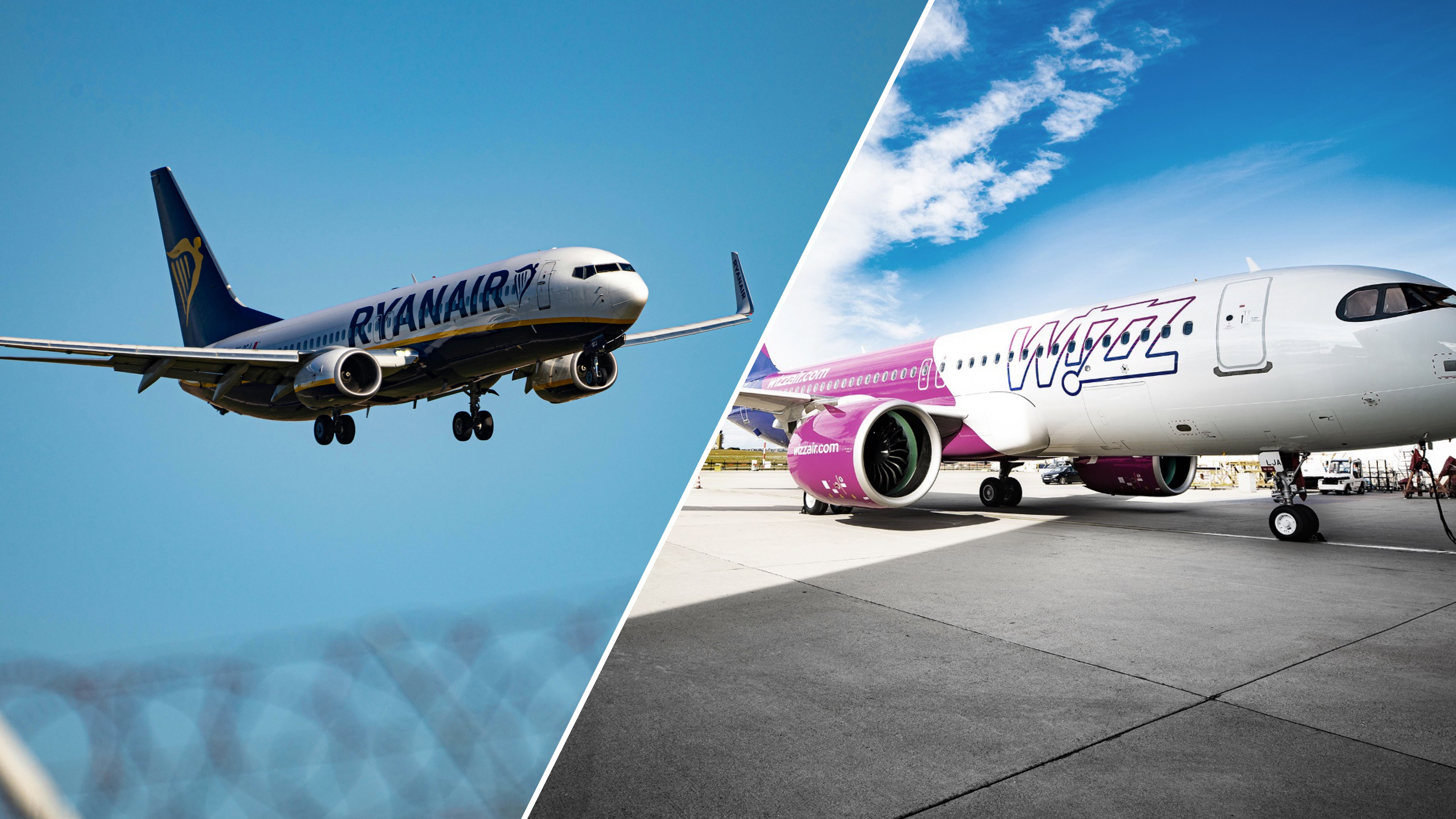 Ryanair і Wizz Air видалили з системи бронювання майже 100 рейсів