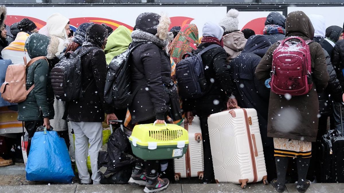 Украинцы на польской границе Украинцы на польской границе