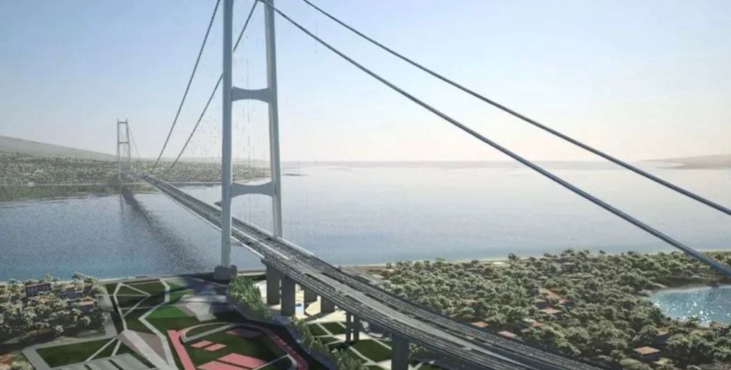 Після завершення будівництва підвісний міст може стати найдовшим у світі