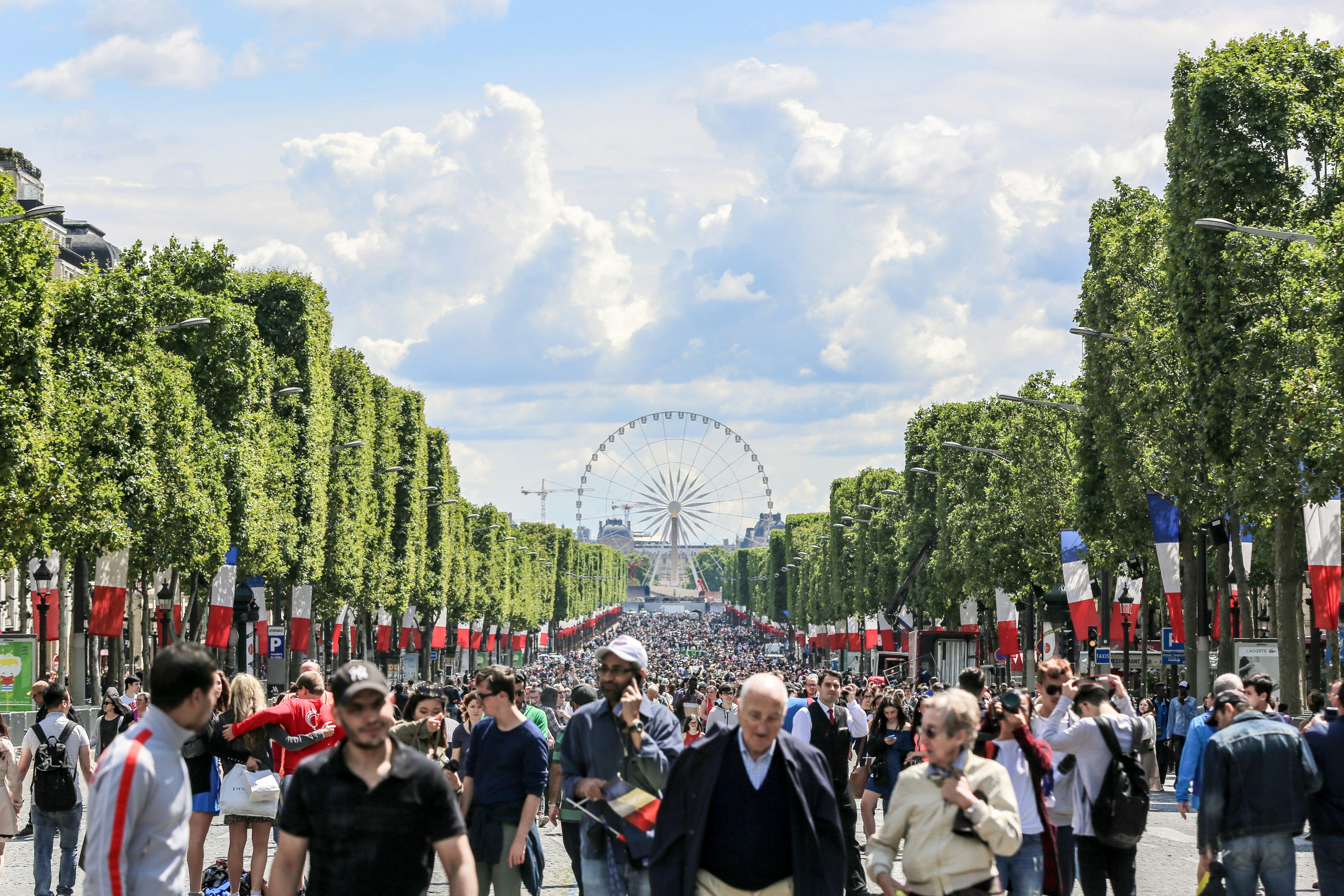 Елисейские поля в Париже в день превратятся в площадку для пикника